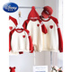 Disney (Disney) red New Year parent-child clothing for small month-old babies 2025 new autumn and winter family of three, four, mother and child, mother and daughter, whole family, love, spring and autumn style 100 Adult M size 100-120Jin Jin is equal to 0.5 kg