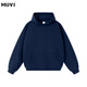 Muwei American heavyweight stiff sweatshirt for men in autumn and winter new solid color hoodie jacket warm fleece top black high quality 90% buyers choose XL recommended 125-140Jin Jin equals 0.5 kg