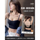Duoqingmao (DUOQINGMAO) tube top bra for women with small breasts, push-up bra and beautiful back 2025 new one-piece camisole bra black black S (32_70ABC)
