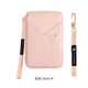 素良生活日本RFID防盗刷证件收纳包登机牌护照保护套出国旅行卡包护照夹 粉色M号含挂颈带
