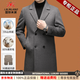 International Milan big brand double-sided cashmere coat men's mid-length 2025 autumn and winter new double-breasted high-end woolen woolen coat for men, black and gray cashmere + sheep wool + goose down lining XL 180 size - recommended 130-155 Jin Jin is equal to 0.5 kg