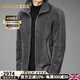 NOSSKISS light luxury brand woolen jacket men's winter lapel solid color trendy fur all-in-one pure wool business jacket military green L 175 (suitable for 135-150 Jin Jin equals 0.5 kg)