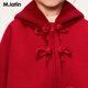 M.Latin shopping mall same style New Year's greetings clothing children's jacket 26 spring new style girl's new Chinese style plate buckle cloak big red 110