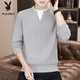 Playboy (PLAYBOY) new autumn and winter men's Henry collar sweater trendy long-sleeved bottoming sweater 8826 light luxury coffee M suggested notice 90-110Jin Jin is equal to 0.5 kg