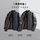 SHANSHANPU leather jacket for men in winter, warm and casual with velvet lining for men, easy care, wear-resistant and windproof jacket, black XL/180