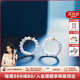 Amber Lollipop Wang Yuwen's same style millet bead ring women's pearl ring anniversary birthday gift for girlfriend and wife Pearl White (Freshwater Pearl)