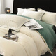 Yalu Class A winter milk velvet four-piece set thickened double-sided velvet bed sheet and quilt cover winter warm baby velvet embroidery set Beloved - Milkshake Green Class A standard baby velvet 1.8m bed sheet style four-piece set - quilt cover 200x230cm