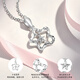 Wanfulong 2025 New PT950 Platinum Star Pendant Women's Hollow Flower Star Necklace as a Birthday Gift for Wife Platinum PT950 Flower Star Whisper Pendant 1.63g