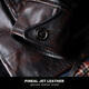 PJL men's new retro tea core horsehide classic 1920 newsboy leather jacket jacket leather jacket tea core color M (130Jin Jin is equal to less than 0.5 kg)