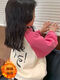 Girls sweatshirt 2025 new fashionable color matching autumn and winter children's wear student tops pink cute and versatile regular style pink 85 90cm recommended around 75-85cm
