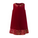 Little Naive Girls' Velvet Sequined Tank Top Winter Small Square Neck Children's Velvet Dress Burgundy 120