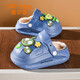 Delhui Plants vs. Zombies children's cotton slippers 2026 new indoor home non-slip soft bottom baby Sapphire plus velvet to keep warm 36/37-235MM (inner length)