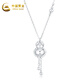 China Gold (CHINA GOLD) platinum necklace pt950 Fu character treasure gourd pendant Fulu set chain birthday Valentine's Day gift for girlfriend and wife about 8.3g