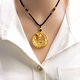 Yongsi Lao Phoenix 999 Imitation Gold Pure Gold Lanyard Pendant for Men and Women Imitation Gold Peace Buckle Necklace Taiping Pendant Lotus Year Fish