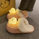 HONGSILINYI detachable cotton slippers for men and women with lights cartoon outer wear comfortable winter indoor warm non-slip outer wear couple white luminous 2589 luminous Jijiwa removable and washable 36 37