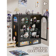 M Purchase Products Handmade Display Cabinet, Pain Cabinet, Desktop Blind Box Storage, Doll Display Stand, Bubblema Dream Black-With Drawer 40*15*47cm