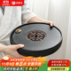 Gold inlaid jade tea tray round water storage household kung fu tea set dry tea ceremony tray ceramic double round tea tray 25*5cm