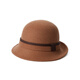 Mr DUCK autumn French style curled top hat Australian elegant fisherman basin hat for women with large head circumference MW36668-Ancient tea brown (retro basin hat) M (55-58cm)