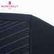 MONTAGUT mulberry silk & brushed lining men's autumn and winter long-sleeved striped POLO shirt with lapel casual business middle-aged and elderly gray blue one size fits all 46 165/84A 120Jin Jin equals 0.5kg within