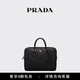 PRADA/Prada gift men's detachable shoulder strap Saffiano leather briefcase black