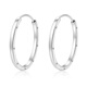 Wanfulong 2025 new PT950 platinum earrings, feminine and high-end earrings, gift for girlfriend, platinum plain hoop earrings 4.6g