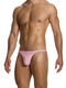 Sanqihu sexy men's thong double-layer gauze see-through high-elastic breathable bag T-pants 02512 Pink S