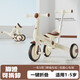 Children's tricycle and bicycle. Babies aged 3 to 6 years old can push and ride multifunctional lightweight foldable pedal balance stroller. White/with push handle + folding + basket