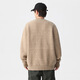 Jianzheng autumn and winter men's sweater Henry collar lazy style sweater casual warm jacket khaki M recommended 110-135Jin Jin equals 0.5 kg
