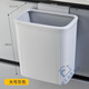 FANCYCHIC bathroom trash can wall-mounted toilet household sandwich paper basket with lid hanging without punching pearl gray hook + traceless sticker 9L one-click packaging + liftable inner tube + 80 garbage bags