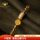Bailuoqi Brazilian Citrine Bracelet Women's Good Luck Bead Bracelet with Beeswax Agarwood Women's Jewelry Bead Diameter 10mm