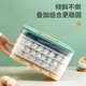 Jidaocook dumpling box large-capacity partitioned refrigerator special storage and organization kitchen cold quick-frozen wonton sealed storage crisper green three-layer with lid - holds about 120 dumplings non-stick bottom anti-freeze cracking