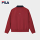 FILA Official Men's Cotton Clothes 2026 Spring New Style Fashionable Casual Comfortable Classic Jacket Warm Jacket Teeth Maroon-WI M 170/92A/M
