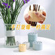 Vase flower arrangement fixed artifact rose flower bouquet spiral tool flower pot floral glass shape convolvulus yellow trumpet