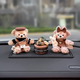 Yusenyi Shirley Rose Duffy Car Interior Decorations Aromatherapy Ornaments 2025 New Car Decorations Car Center Console Instrument Panel (Purchase Level Pick Sweet Face) Caramel Rose-Brown Duffy-Successful Fruits Free 2 Bottles of Perfume 1g