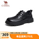 Camel (CAMEL) cowhide lace-up classic business casual derby leather shoes for men and groom G14A155634 black 44