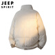 JEEP SPIRIT Jeep cotton jacket for men and women, men's jacket, winter stand-up collar cotton jacket, thickened fake two-piece cold-proof and warm bread jacket