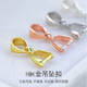 Buhesyt imitation pure 18k gold jadeite jade pendant gold buckle pendant Hetian jade gold necklace white gold melon seed buckle gold single needle pendant buckle