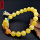 Amber style, one object, one picture, one certificate, beeswax bracelet, natural amber, women's hand beads, full of dense chicken oil, yellow Russian material, flawless bracelet, 10.42g, 8.5mm