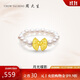Zhou Taisheng pure gold ring women's hard gold bow freshwater pearl gold ring for girlfriend birthday gift No. 15