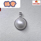 Queshe 16-17 o'clock seawater maple pearl buckle pendant S925 silver simple and exquisite white 18.5-20 buckle gold pendant