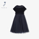 JACADI French girls dress autumn and winter children's dress long skirt trendy 2043915 navy blue 123 105 /4A