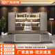 Guan Mu E0 level environmental protection high-end chairman's desk president's desk minimalist boss desk office furniture complete set 2.8 meters table + leather electric chair + 3.6 meters filing cabinet