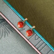 Shengxima Nanhong earrings for women, small sugar cubes, light luxury, niche, high-end, wealth and fortune earrings, sterling silver, metaphysics, ice red agate earrings, 925 silver + Nanhong agate, 1 pair