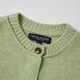 Teenie Weenie Zhao Lusi's same style Bear Girl Sheep Wool Knitted Cardigan 2025 Autumn New Sweater Mint S