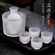 DY Chinese style white wine cup, rice wine glass, rice wine warmer, hot wine pot, white wine cup, household ancient style small wine cup, color box, transparent style, sake pot + four cups + wine warmer + cork