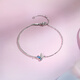 Saturday Fortune (ZLF) PT950 Platinum Bracelet Women's Blue Gradient Enamel Smart Butterfly Dance Bracelet 1.75g 16cm +3cm