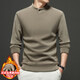 AX one-button double-sided Austrian velvet sweatshirt for men in autumn and winter new style Henry collar plus velvet thickened outer wear inner top Gray M (recommended 95-110Jin Jin equals 0.5kg)