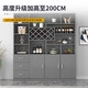 Zhong Zhang Gui wine cabinet living room wall-mounted simple modern partition cabinet entrance storage cabinet wine rack storage rack wine storage cabinet customized 160 gray + stone pattern door including entry + installation thickened plate