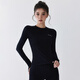 Tights Women's Tops Yoga Wear Tops Women's Tight Slimming Sports Long Sleeves Breathable Quick-Drying Running Pilates Special Black M