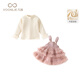 Fanhunting girl's dress winter style children's princess plus velvet suspender skirt baby girl's one-year-old dress winter pink/excluding accessories bag 110 cm